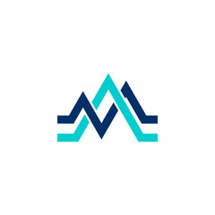 logo of two line graphics forming letters a and m