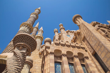 mosque in the old city against the blue sky