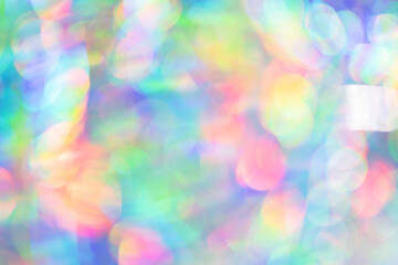 Wall Mural - close up blurred bokeh detail of holographic foil