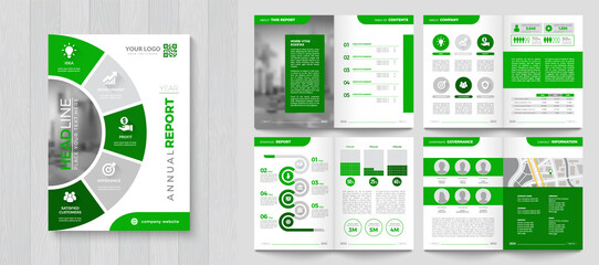 Wall Mural - corporate annual report with a cover. brochure, folder, presentation, leaflet. a4 format.