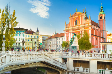 Wall Mural - Medieval Ljubljana, Slovenia, Europe.