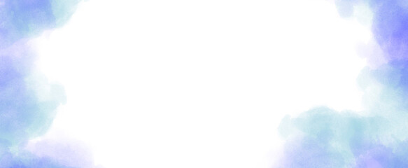 Wall Mural - light blue watercolor background hand-drawn with copy space for text