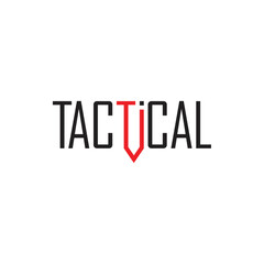 Wall Mural - TACTICAL Shield logo design vector