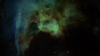 Wall Mural - nebula clouds moving in space