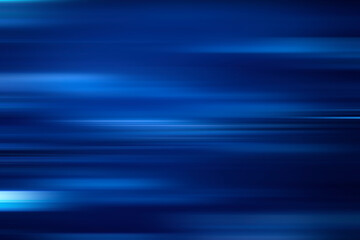 Wall Mural - Acceleration speed motion on night road. Light and stripes moving fast over dark background. Abstract blue Illustration.