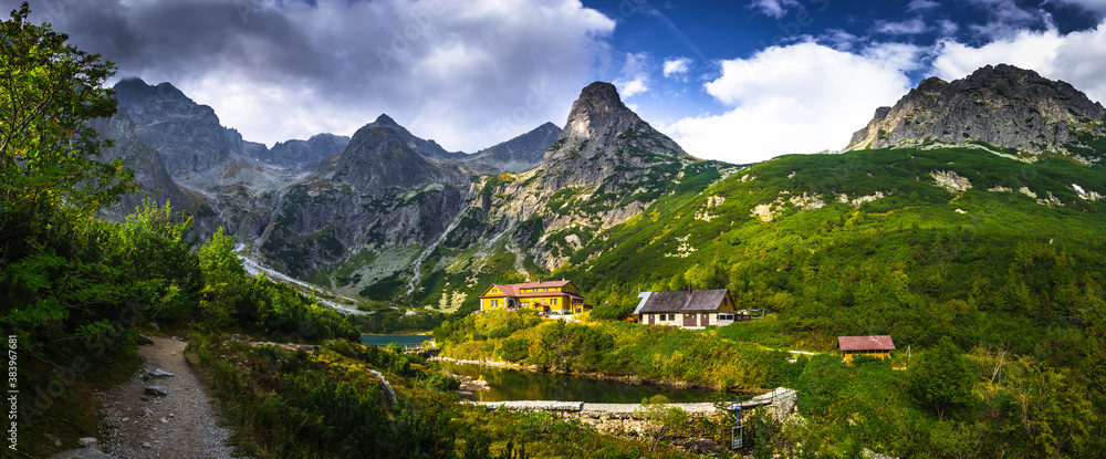 Obraz na płótnie Dolina Kieżmarska, Dolina Białej Wody Kieżmarskiej - Tatry Słowacja w salonie