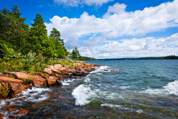 rocky shore in georgian bay