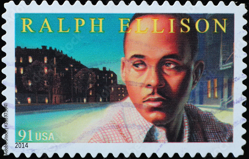 Fotomural Ralph Ellison on american postage stamp