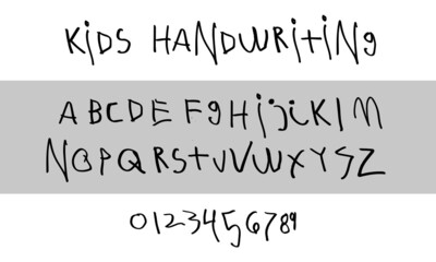 kid's handwriting font