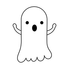 Poster - happy halloween cute ghost character