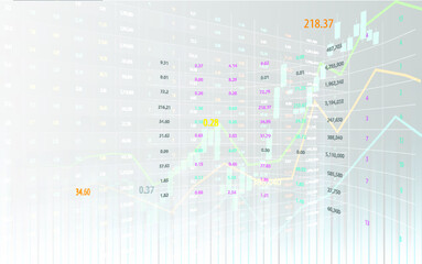 Wall Mural - Stock market or forex trading candlestick graph in graphic design for financial investment concept