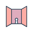 Color illustration icon for openness