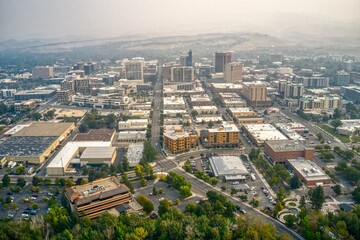 Wall Mural - Aerial View of Downtown Boise, Idaho in Summer