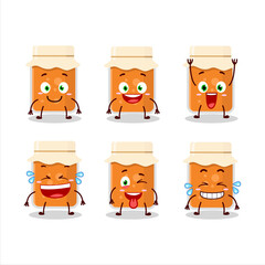 Sticker - Cartoon character of apricot jam with smile expression