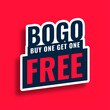 © starlineart - bogo buy one get one free sale tag sticker design