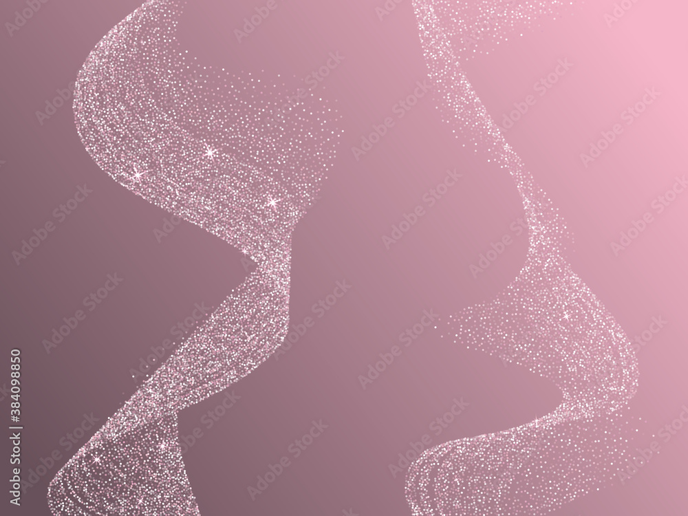 Pink rose gold glitter confetti holiday lights wedding background ...