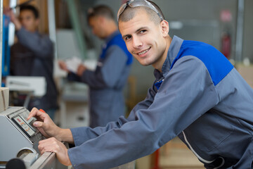 a worker at a workplace