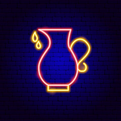 Poster - Oil Pitcher Neon Sign