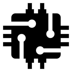 Canvas Print - 
Computer technology icon showing computer hardware 
