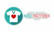Vector illustration on the theme of National Nurse Practitioner week observed each year during November.