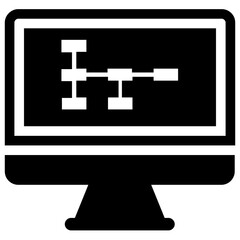 Wall Mural - infographic symbol in the computer, online infographic icon