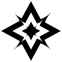 Wall Mural - an icon vector denoting sparkling star