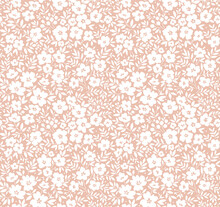 Vector Seamless Pattern. Pretty Pattern In Small Flowers. Small White Flowers. Light Beige Background. Ditsy Floral Background. The Elegant The Template For Fashion Prints.