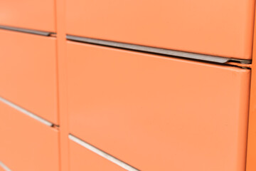 Wall Mural - Post office box. Orange post box for rentals.