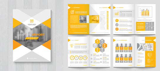 Wall Mural - corporate annual report with a cover. brochure, folder, presentation, leaflet. a4 format.