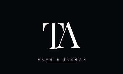 TA, AT, T, A  Abstract Letters Logo Monogram