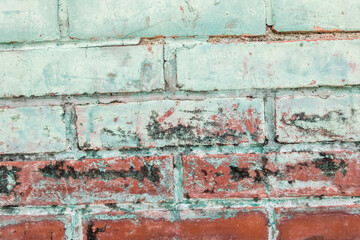 Wall Mural - dirty red brick wall background