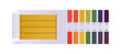 Vector illustration of ph test pack isolated on a white background. Universal indicator papers for acidic and alkaline testing. Litmus paper testing kit. Ph strips to determine the ph.