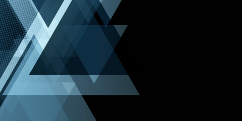 Abstract blue green black triangle abstract presentation background