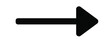 Black large forward or right pointing solid long skinny arrow icon sketched as vector symbol	