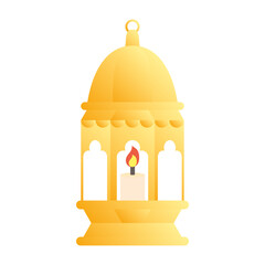 Wall Mural - golden lamp and candle decoration