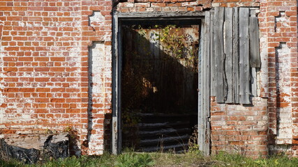 Old ancient ruins of a Russian village