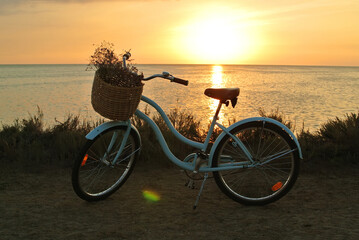 Bicycle on the sunset.