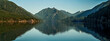 Lake Crescent and reflection, Olympic National Park, Washington state. A summer view.
