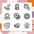 © Nana - Simple set of 9 icons related to pollen