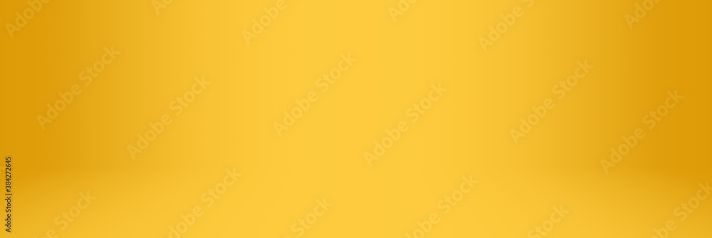 yellow and orange soft gradient abstract studio and showroom backdrop background - obrazy, fototapety, plakaty 