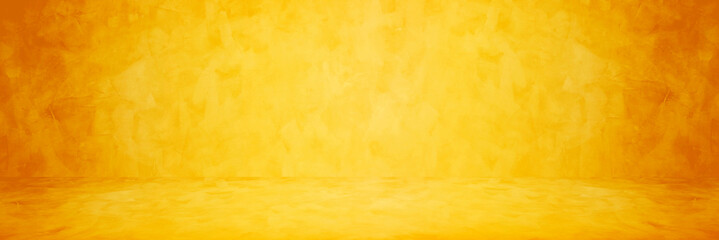 Wall Mural - yellow and orange soft gradient cement and concrete studio and showroom backdrop background