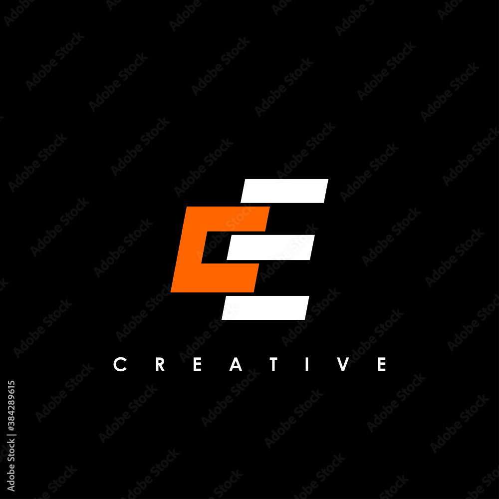 CE, EC Letter Initial Logo Design Template Vector Illustration Stock ...