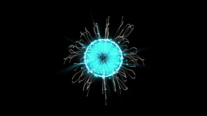 Wall Mural - plasma energy ball monster effect and mustache motion variation with 3d rendering include alpha path