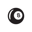 Billiard ball flat icon design vector