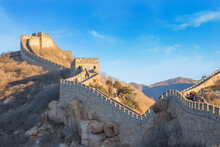 The Great Wall Of China At Badaling Site In Beijing, China