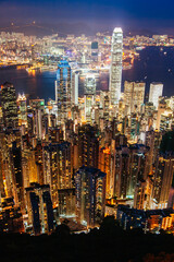 Canvas Print - Hong Kong Skyline at Dusk