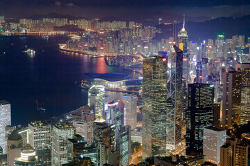 Sticker - Hong Kong Skyline at Dusk