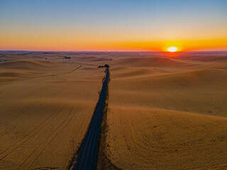 Wall Mural - Incredible sunset. Palouse fields, Whitman County, Washington, USA