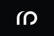 Minimal Innovative Initial MP logo and PM logo. Letter M P PM MP creative elegant Monogram. Premium Business logo icon. White color on black background