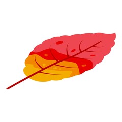 Sticker - Tree autumn leaf icon. Isometric of tree autumn leaf vector icon for web design isolated on white background